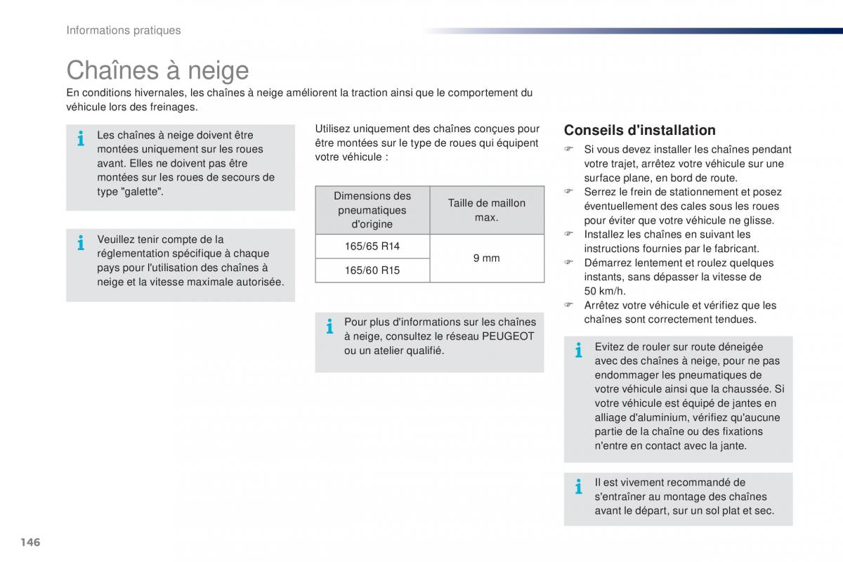 Peugeot 108 manuel du proprietaire / page 148