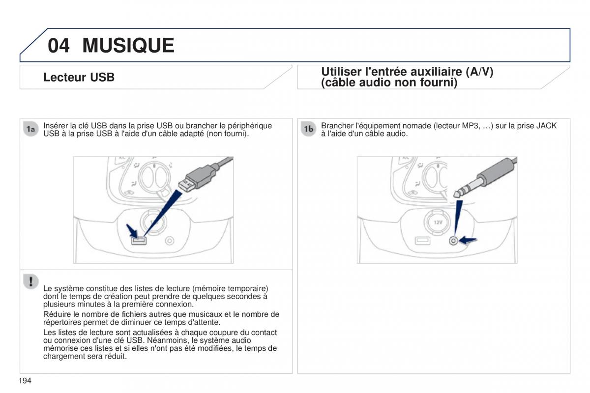 Peugeot 108 manuel du proprietaire / page 196