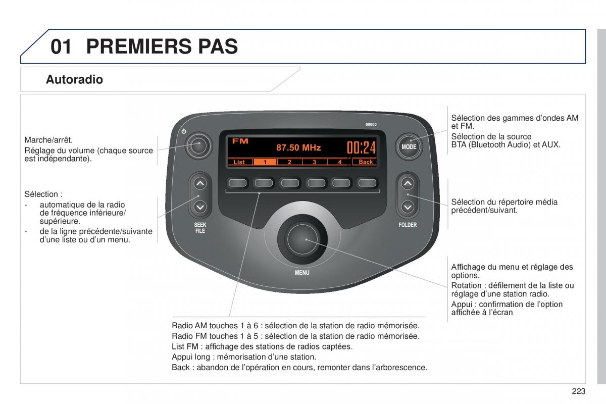 Peugeot 108 manuel du proprietaire / page 225