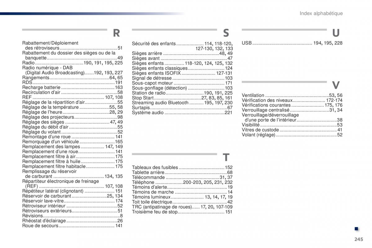 Peugeot 108 manuel du proprietaire / page 247