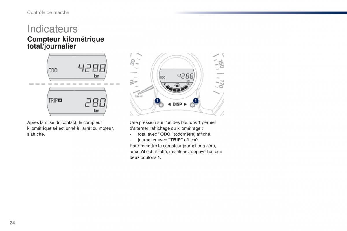 Peugeot 108 manuel du proprietaire / page 26