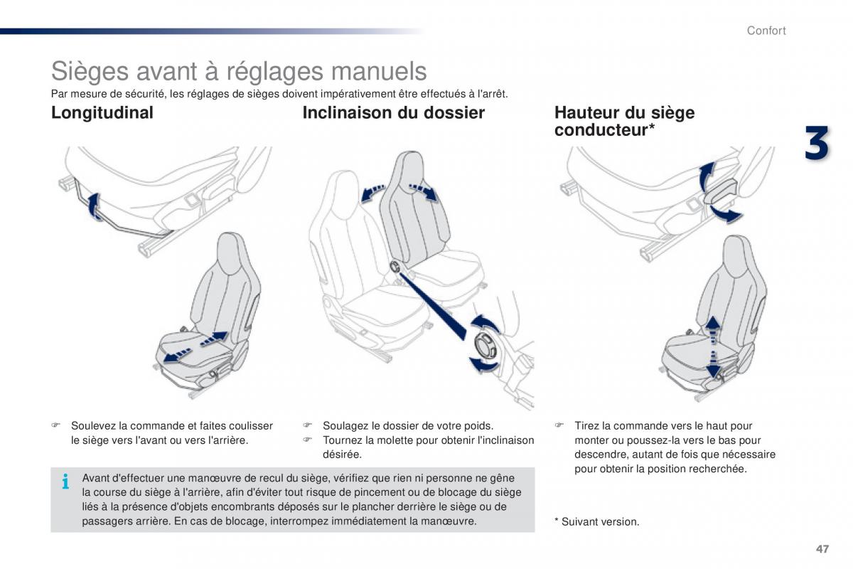 Peugeot 108 manuel du proprietaire / page 49