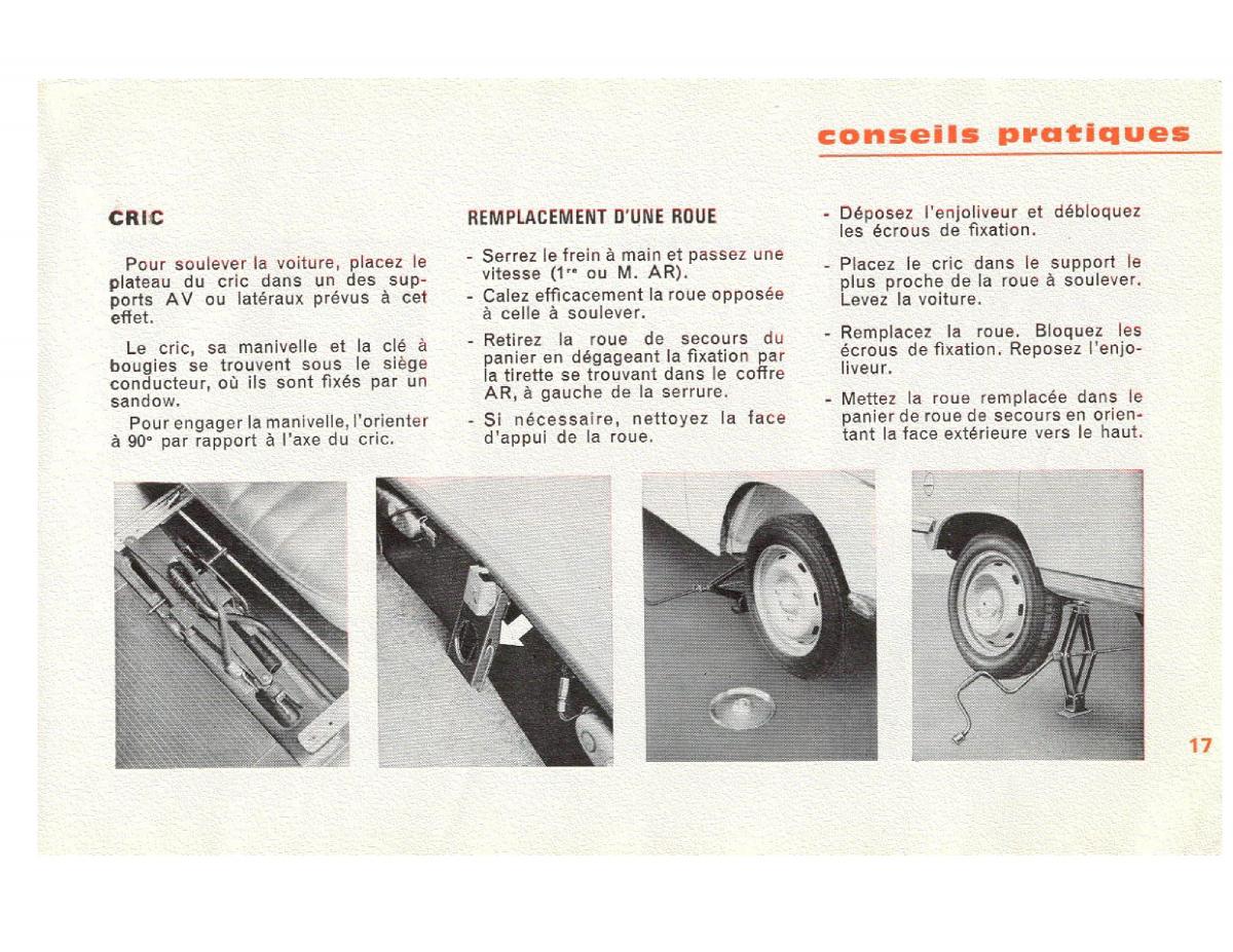 Peugeot 204 manuel du proprietaire / page 17