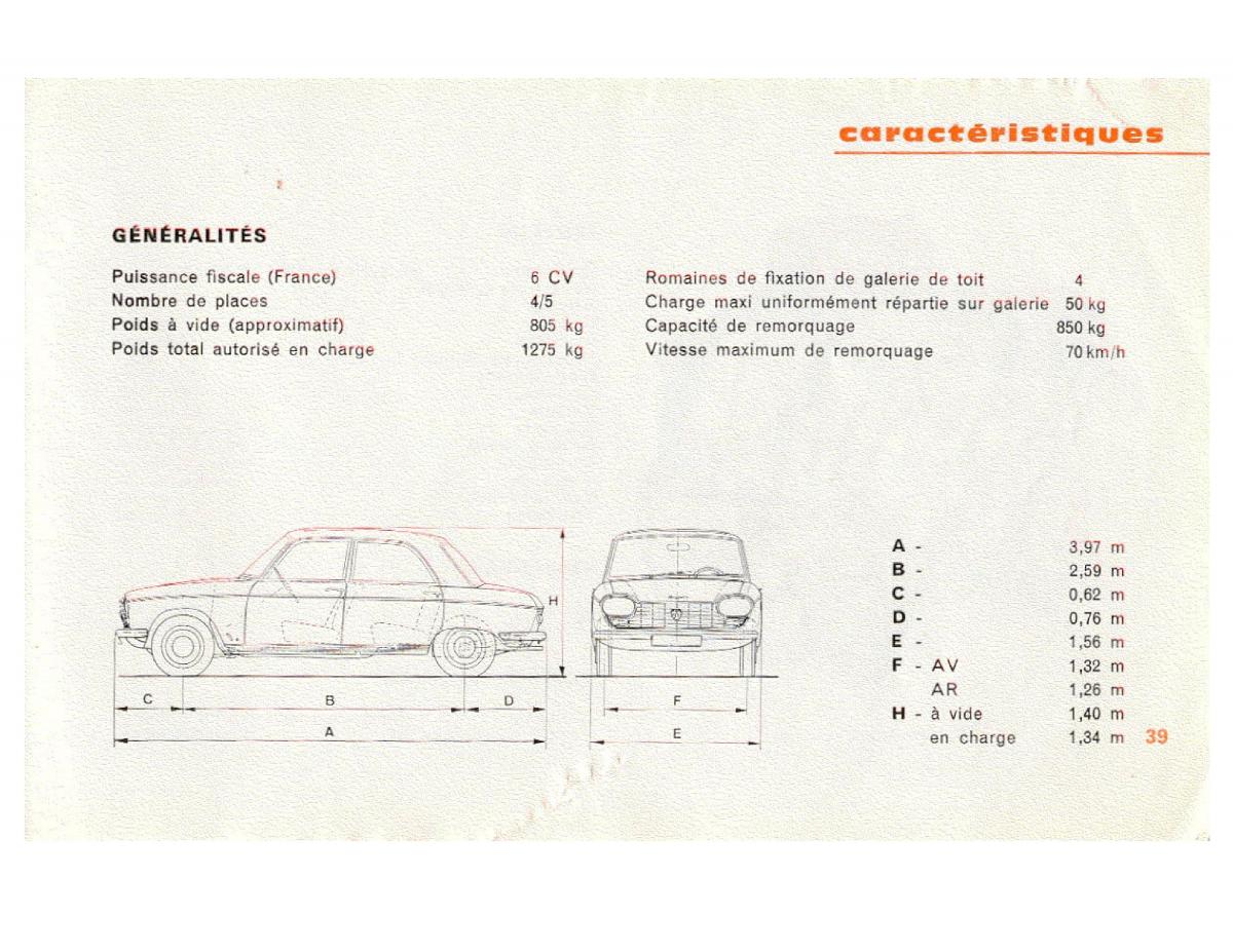 Peugeot 204 manuel du proprietaire / page 38