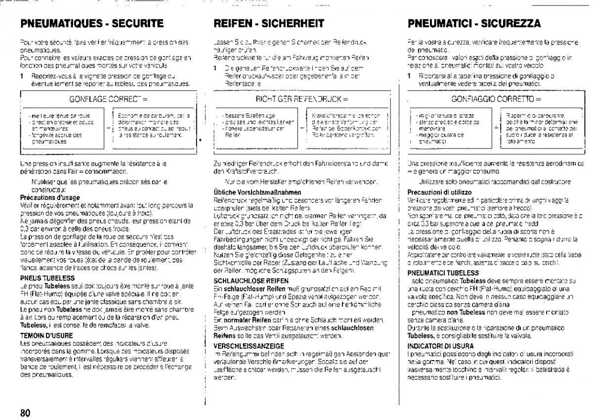 Peugeot 205 manuel du proprietaire / page 81