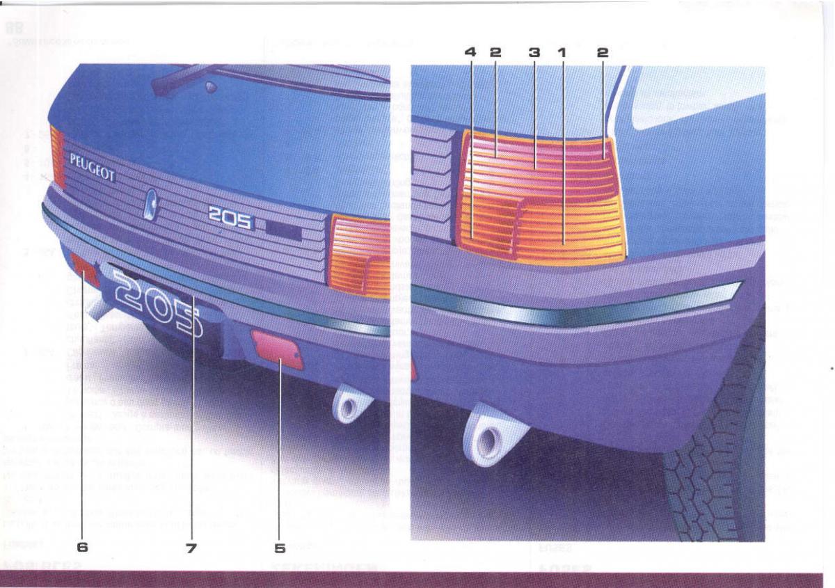 Peugeot 205 manuel du proprietaire / page 88