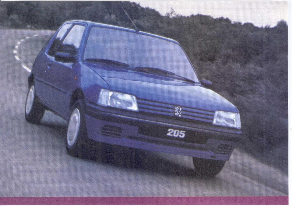 Peugeot 205 manuel du proprietaire / page 108