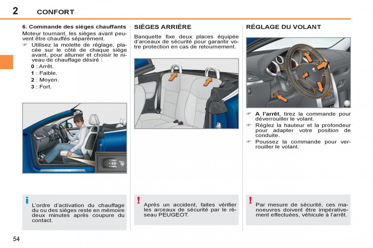 Peugeot 207 CC manuel du proprietaire / page 56