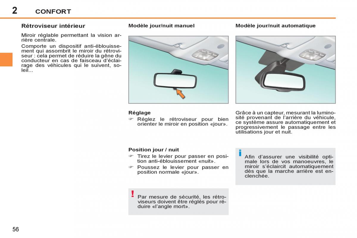 Peugeot 207 CC manuel du proprietaire / page 58