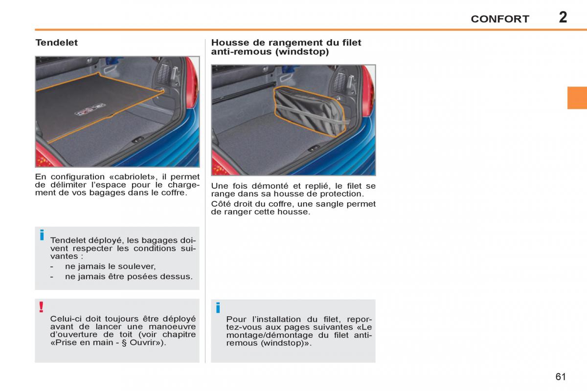 Peugeot 207 CC manuel du proprietaire / page 63