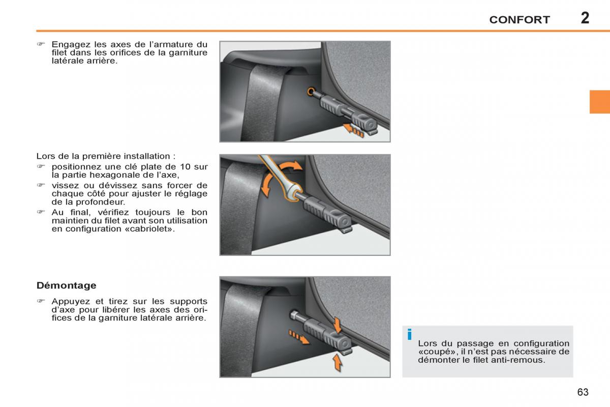 Peugeot 207 CC manuel du proprietaire / page 65