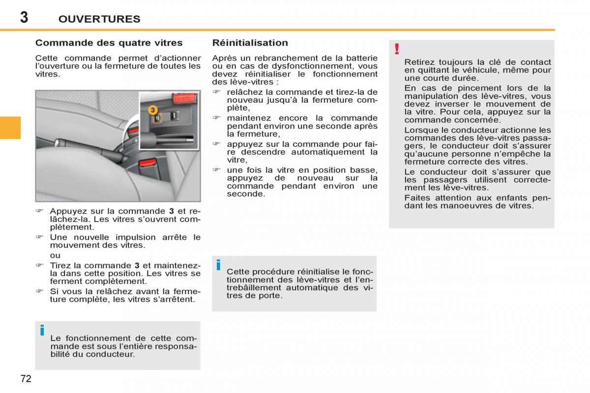 Peugeot 207 CC manuel du proprietaire / page 74