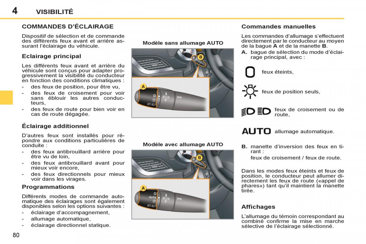 Peugeot 207 CC manuel du proprietaire / page 82