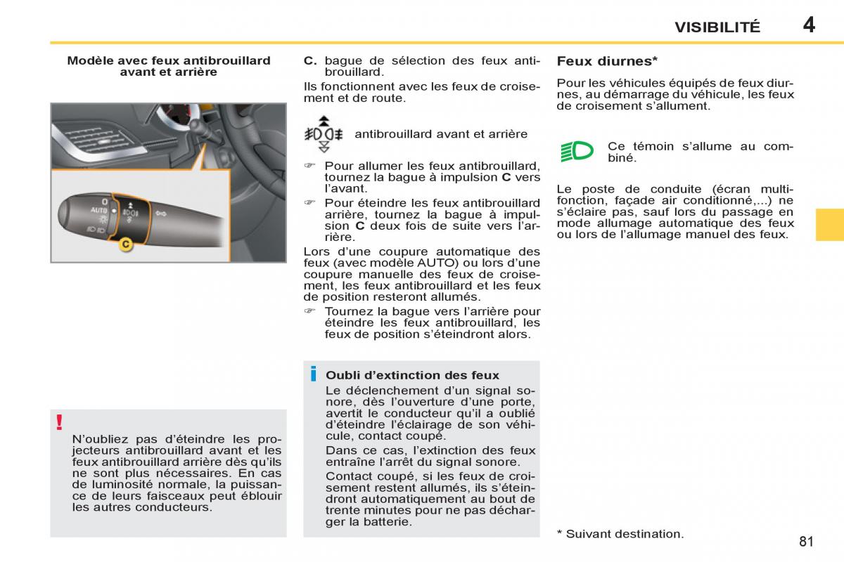 Peugeot 207 CC manuel du proprietaire / page 83