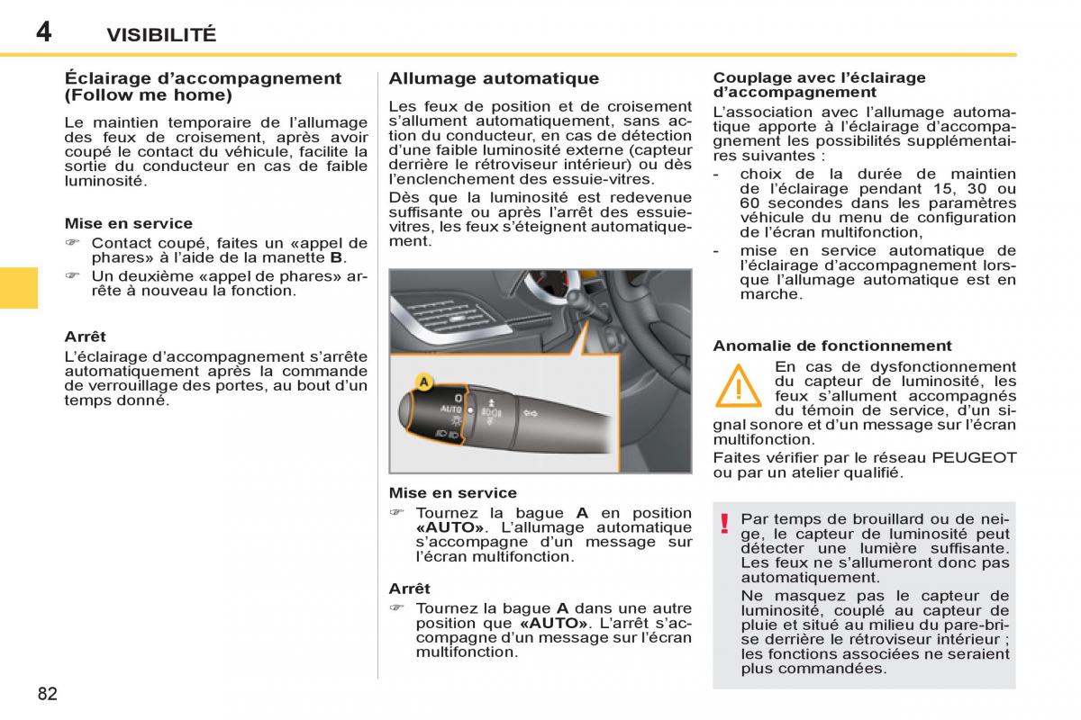 Peugeot 207 CC manuel du proprietaire / page 84