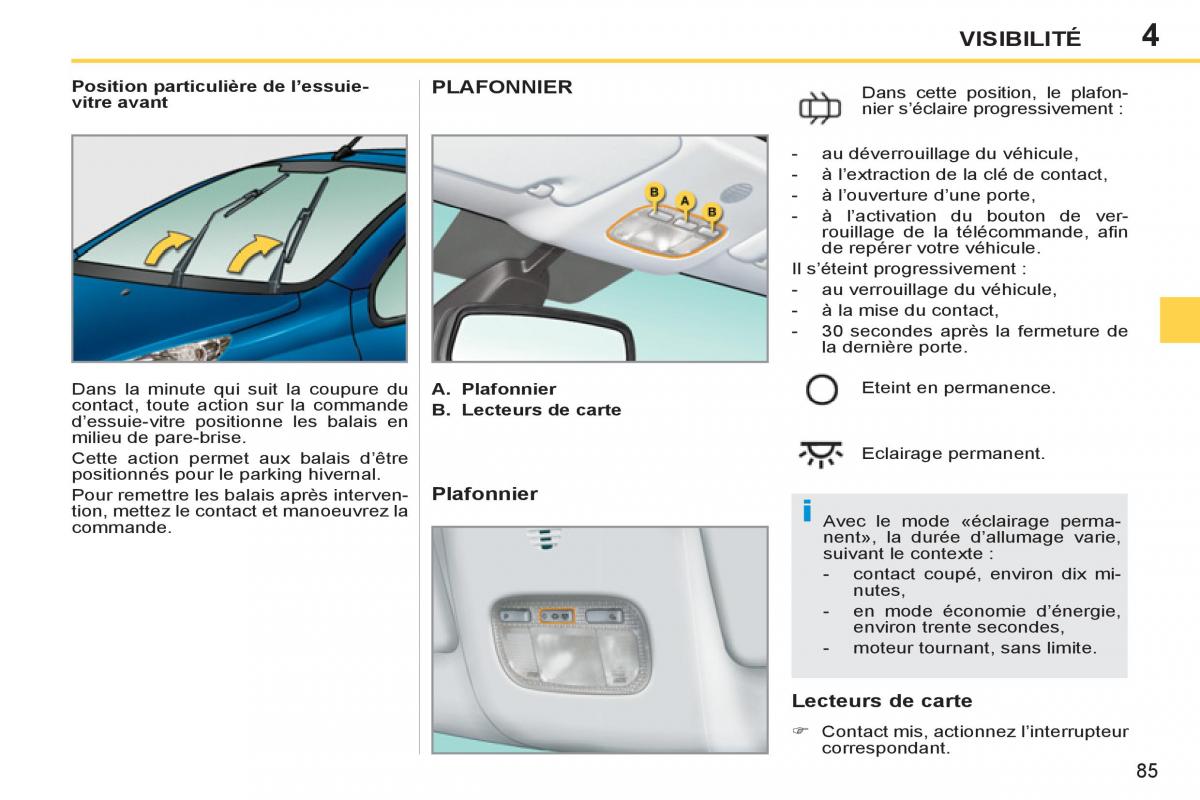 Peugeot 207 CC manuel du proprietaire / page 87