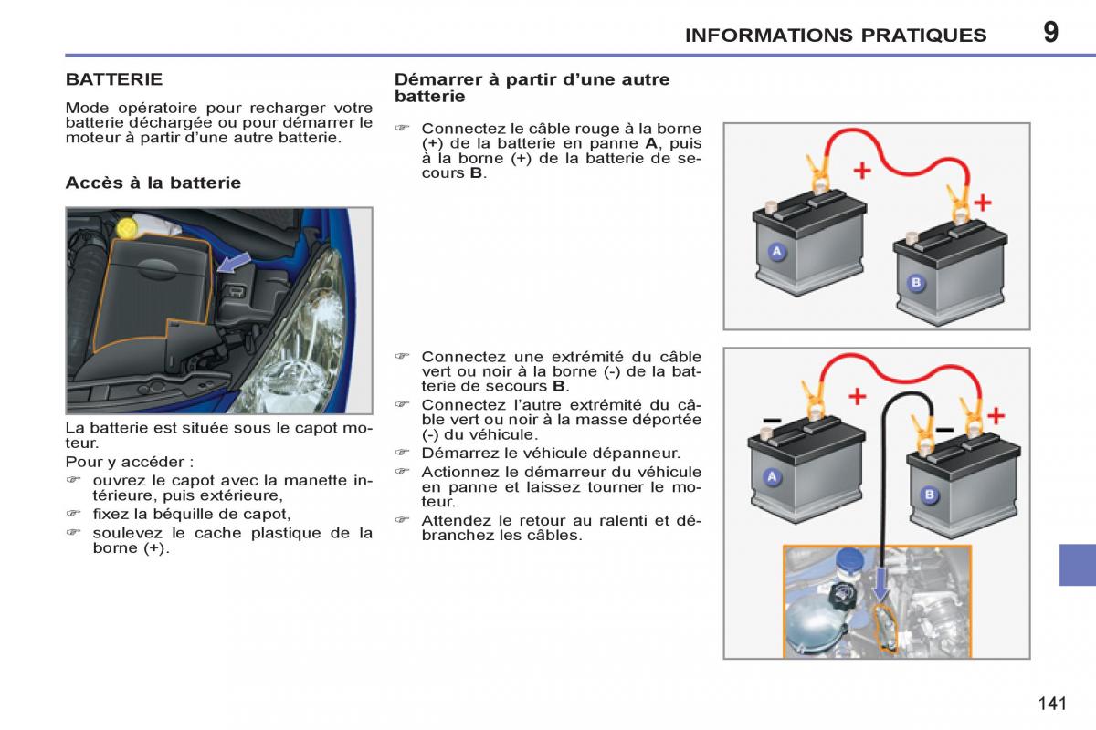 Peugeot 207 CC manuel du proprietaire / page 143