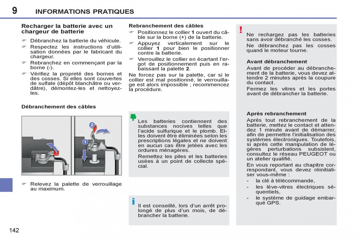 Peugeot 207 CC manuel du proprietaire / page 144