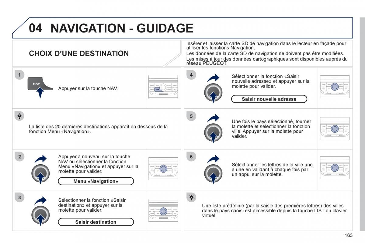 Peugeot 207 CC manuel du proprietaire / page 165