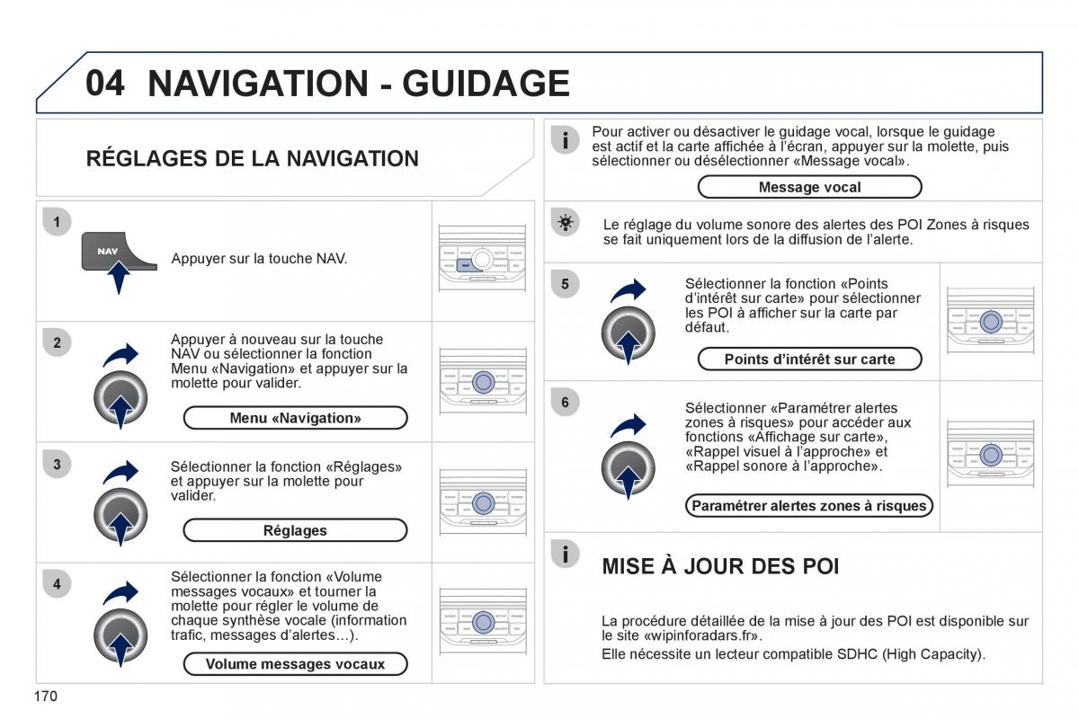 Peugeot 207 CC manuel du proprietaire / page 172