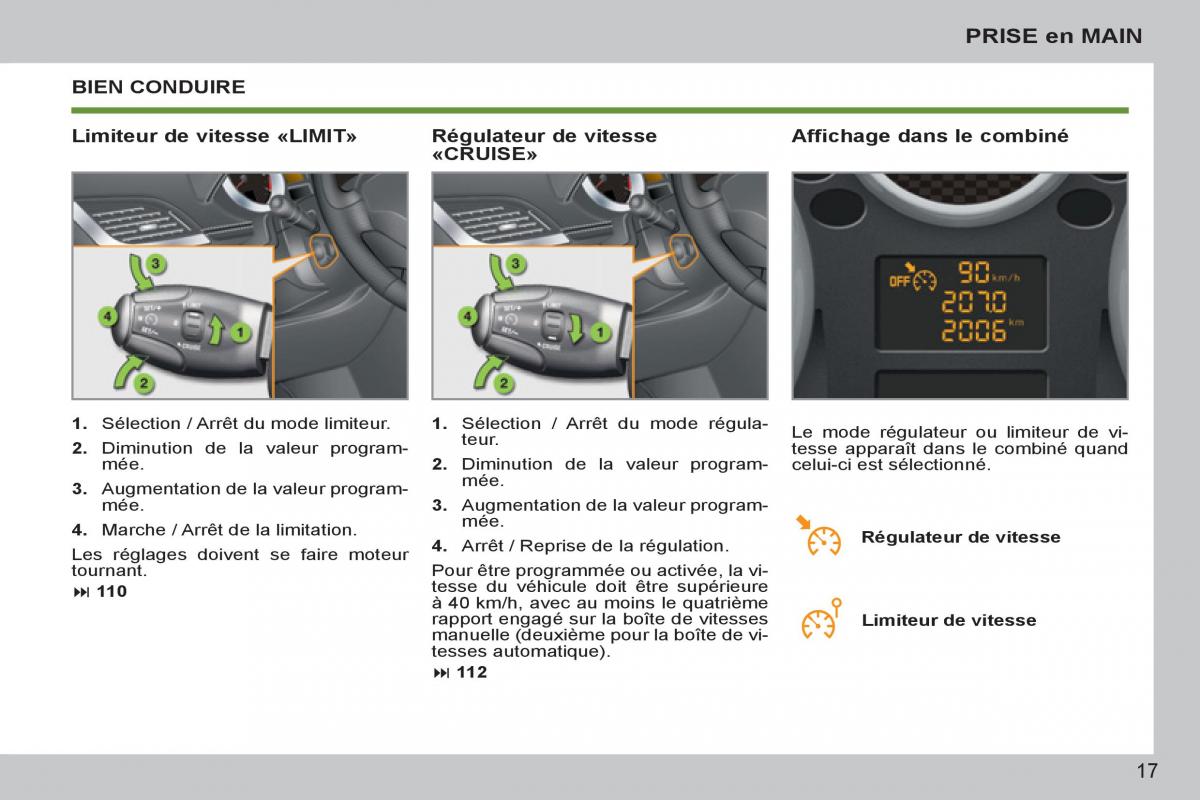 Peugeot 207 CC manuel du proprietaire / page 19