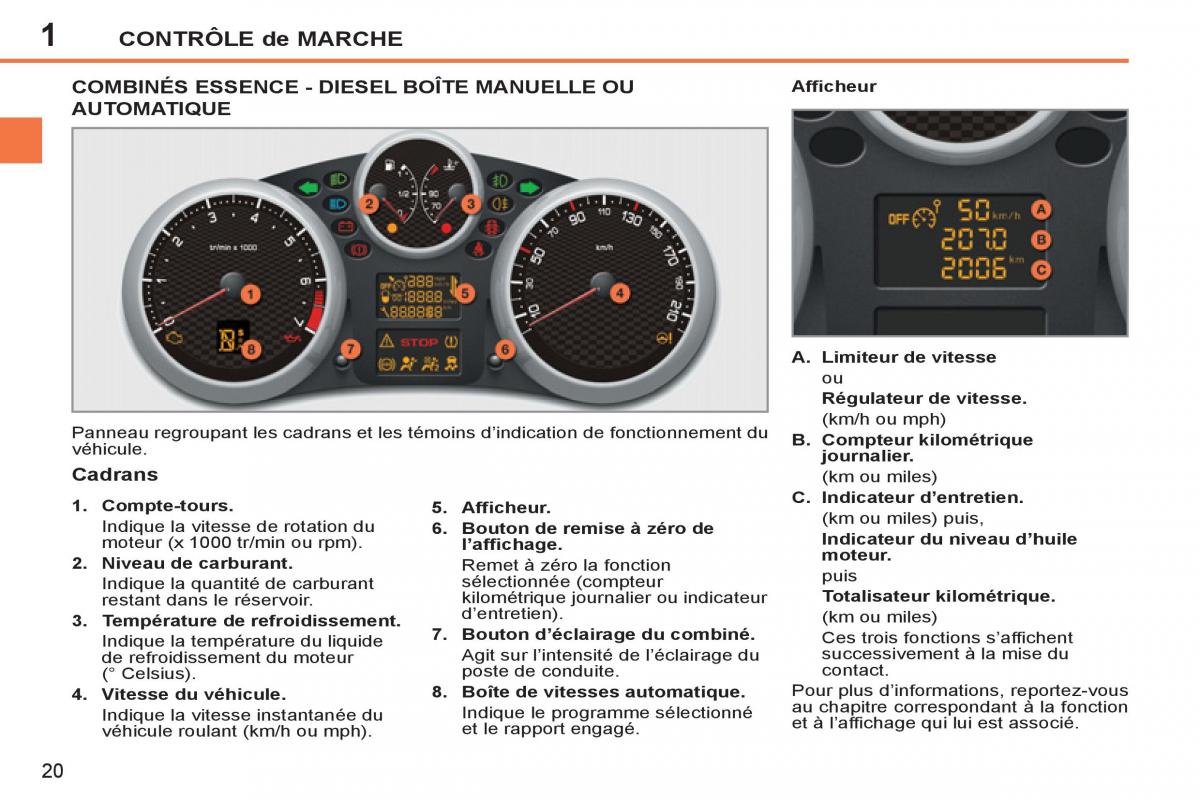 Peugeot 207 CC manuel du proprietaire / page 22