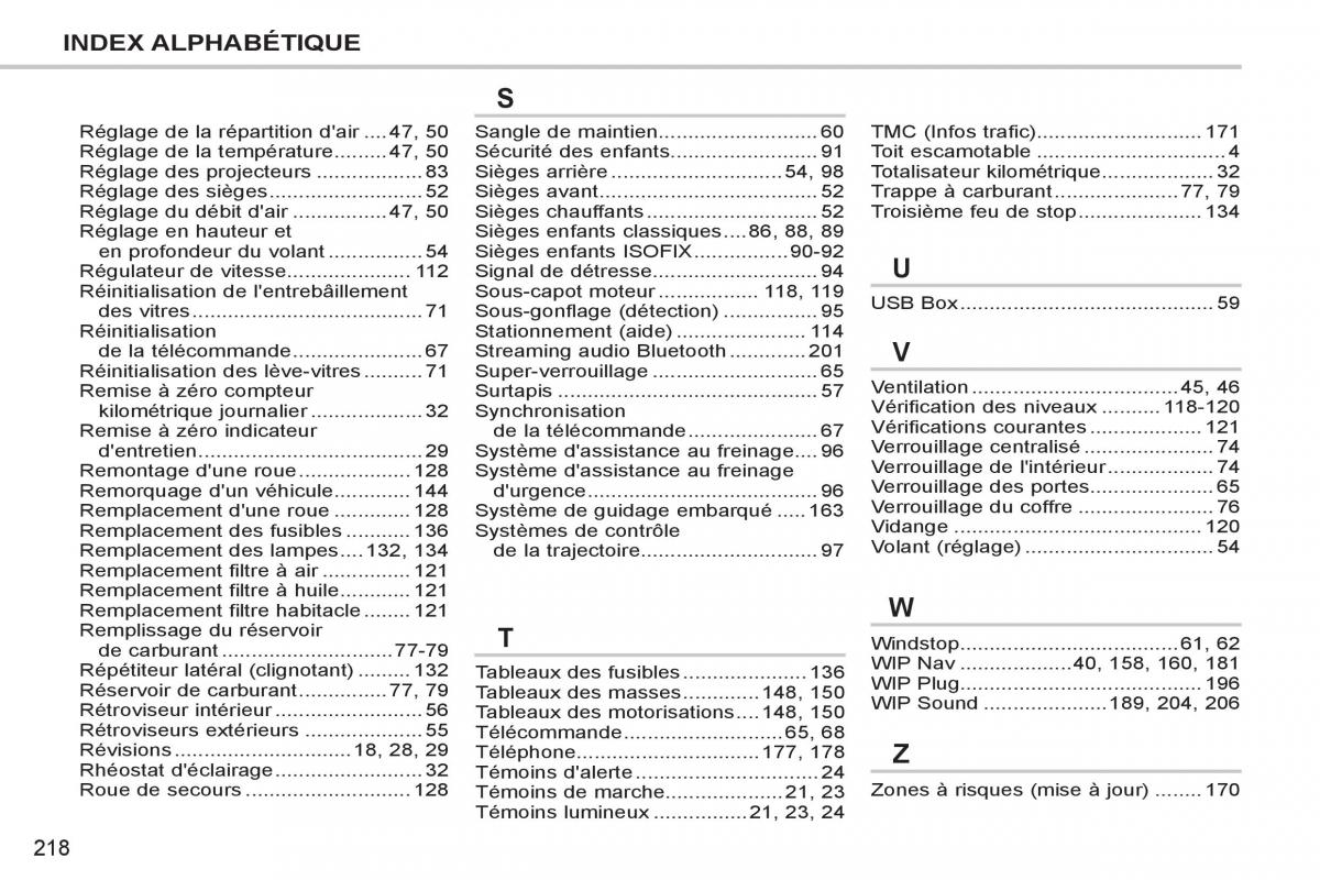 Peugeot 207 CC manuel du proprietaire / page 220