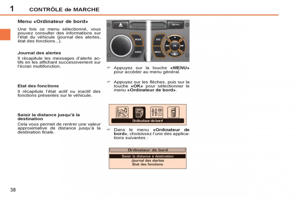 Peugeot 207 CC manuel du proprietaire / page 40