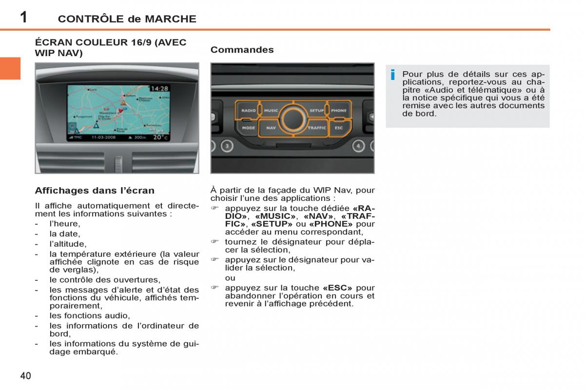 Peugeot 207 CC manuel du proprietaire / page 42