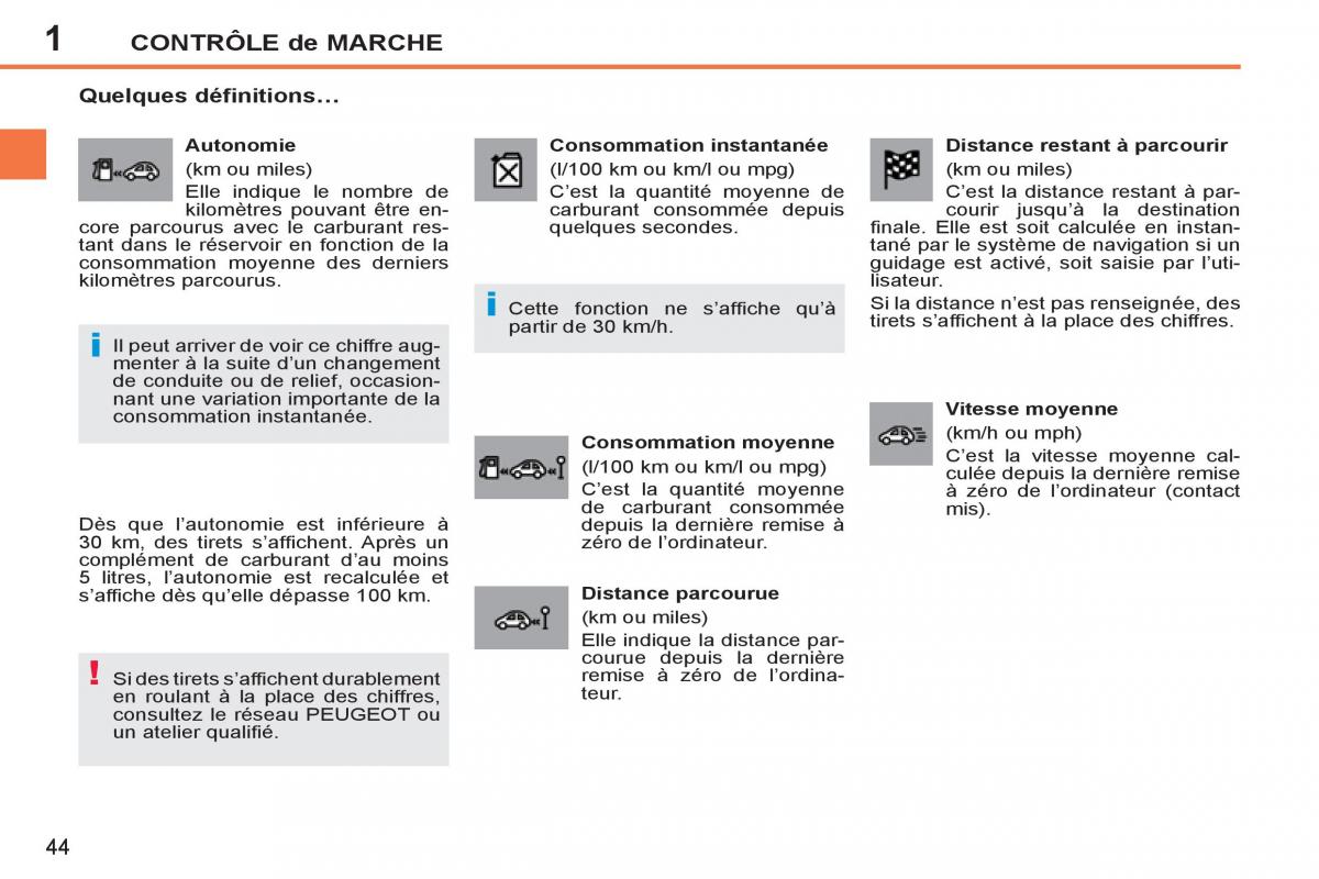 Peugeot 207 CC manuel du proprietaire / page 46