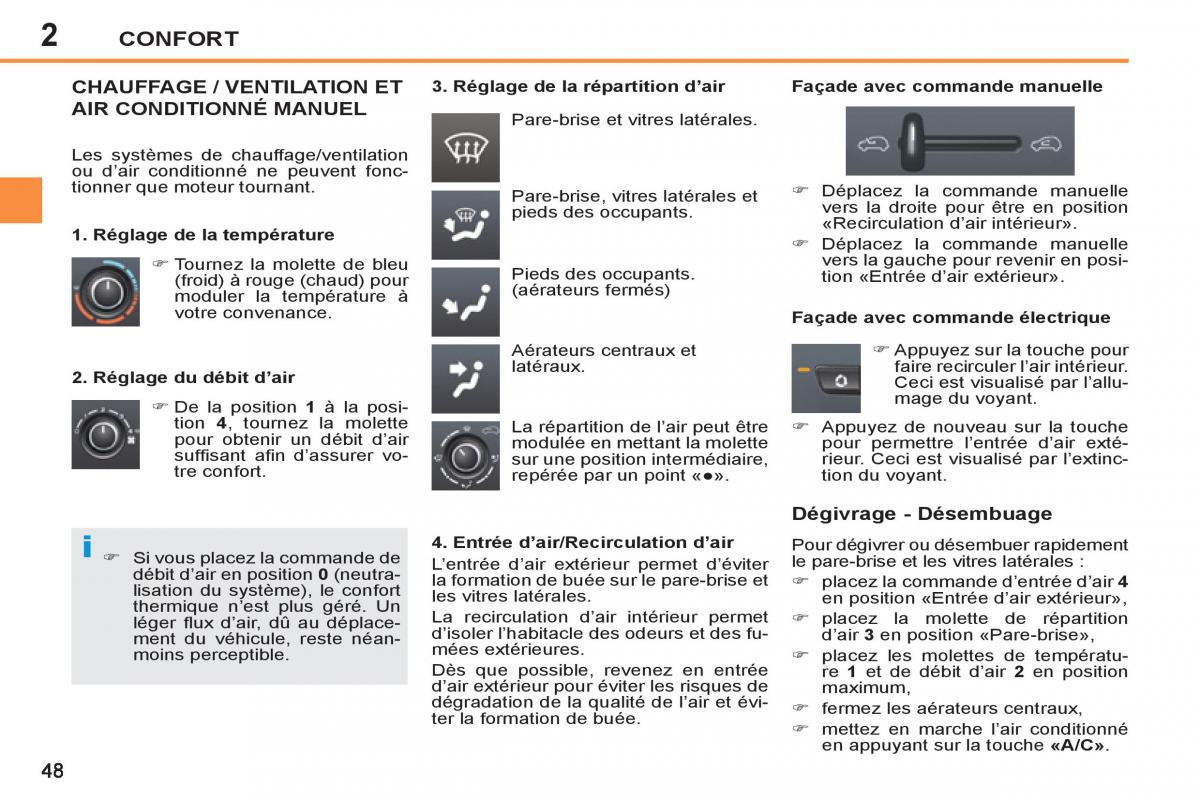 Peugeot 207 CC manuel du proprietaire / page 50