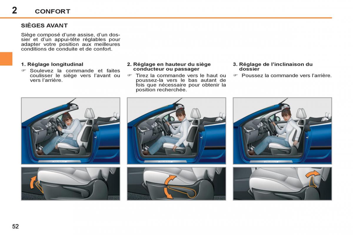 Peugeot 207 CC manuel du proprietaire / page 54