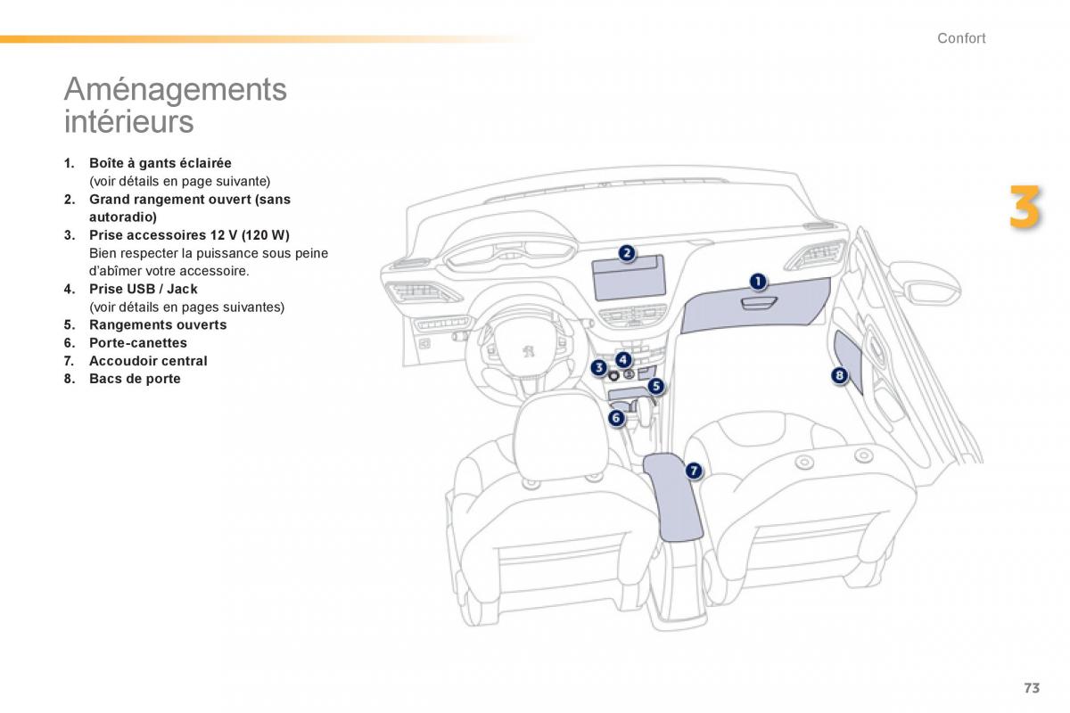 Peugeot 208 manuel du proprietaire / page 75