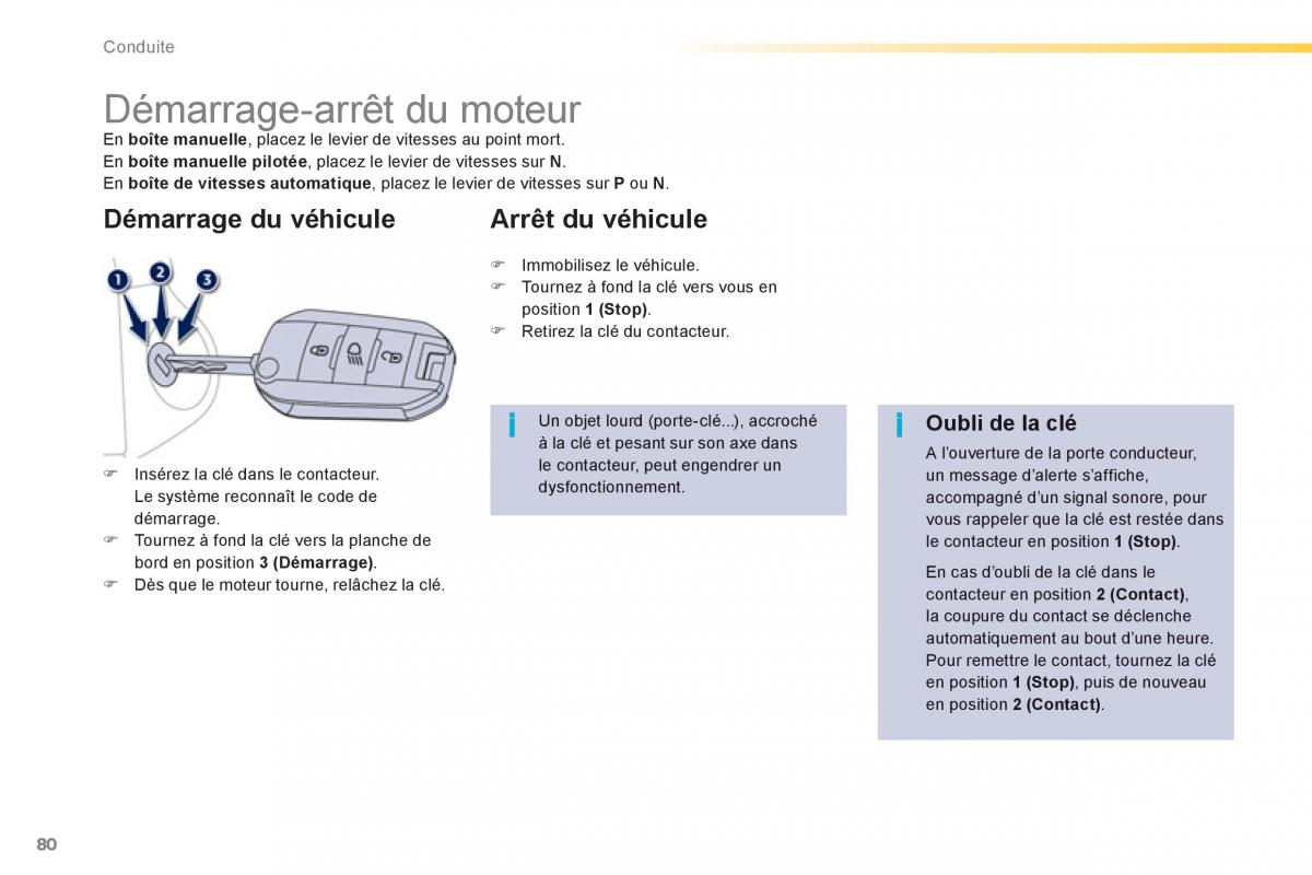 Peugeot 208 manuel du proprietaire / page 82