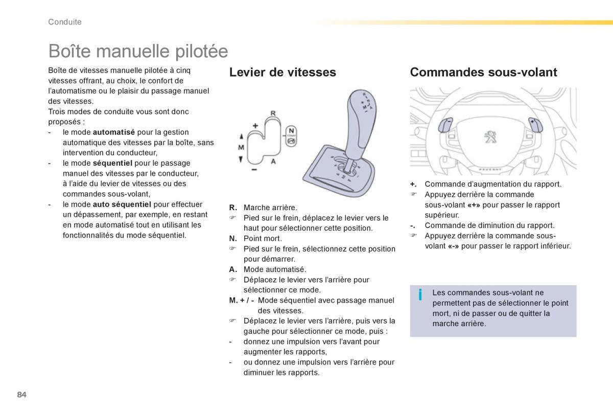 Peugeot 208 manuel du proprietaire / page 86