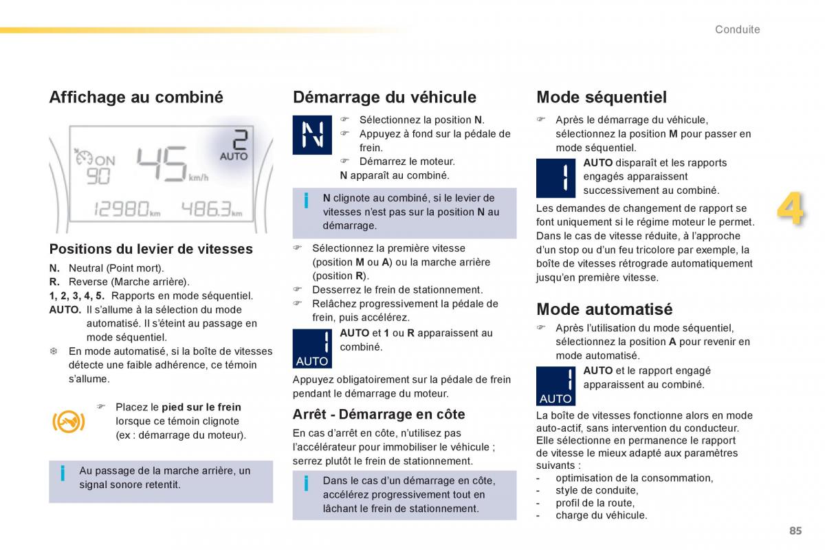 Peugeot 208 manuel du proprietaire / page 87