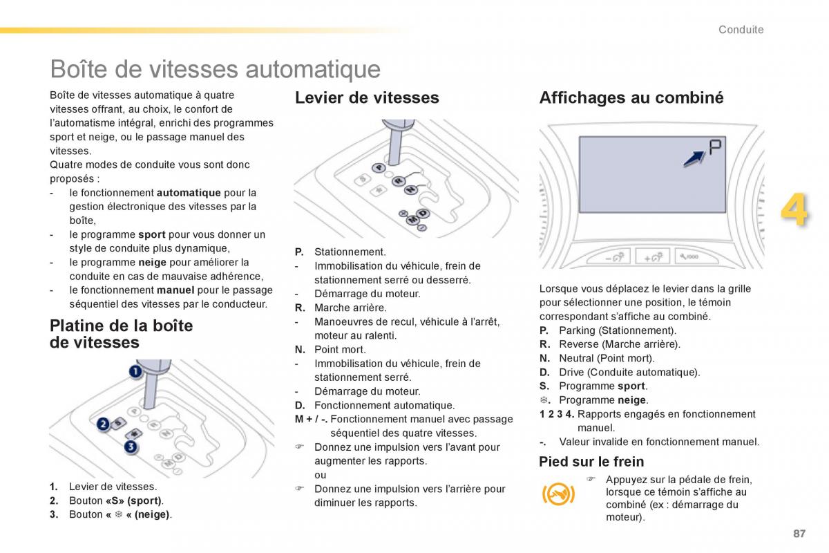 Peugeot 208 manuel du proprietaire / page 89