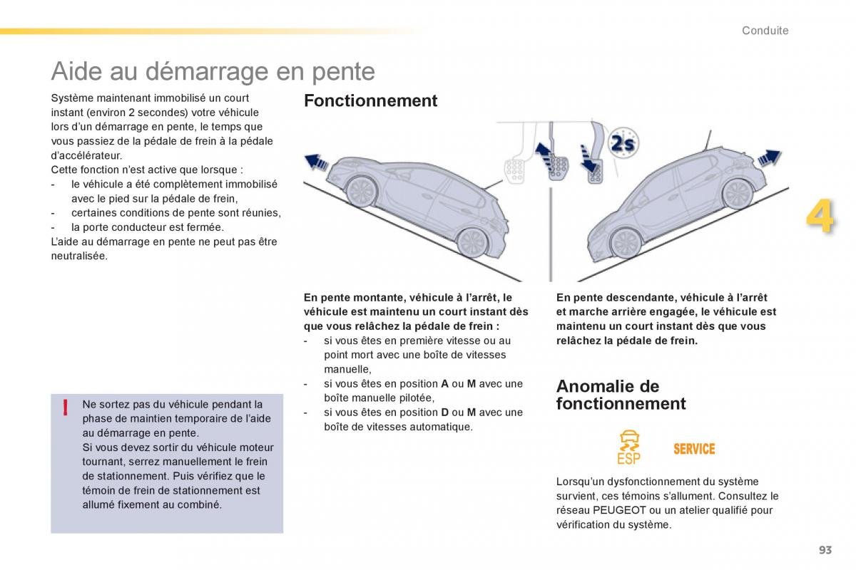 Peugeot 208 manuel du proprietaire / page 95