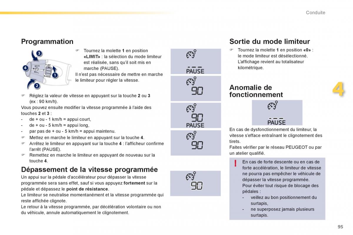 Peugeot 208 manuel du proprietaire / page 97