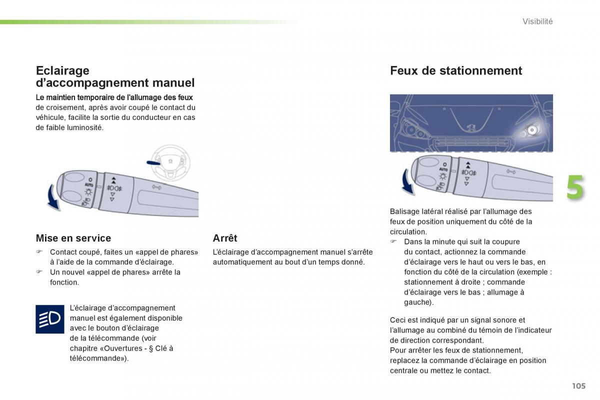 Peugeot 208 manuel du proprietaire / page 107