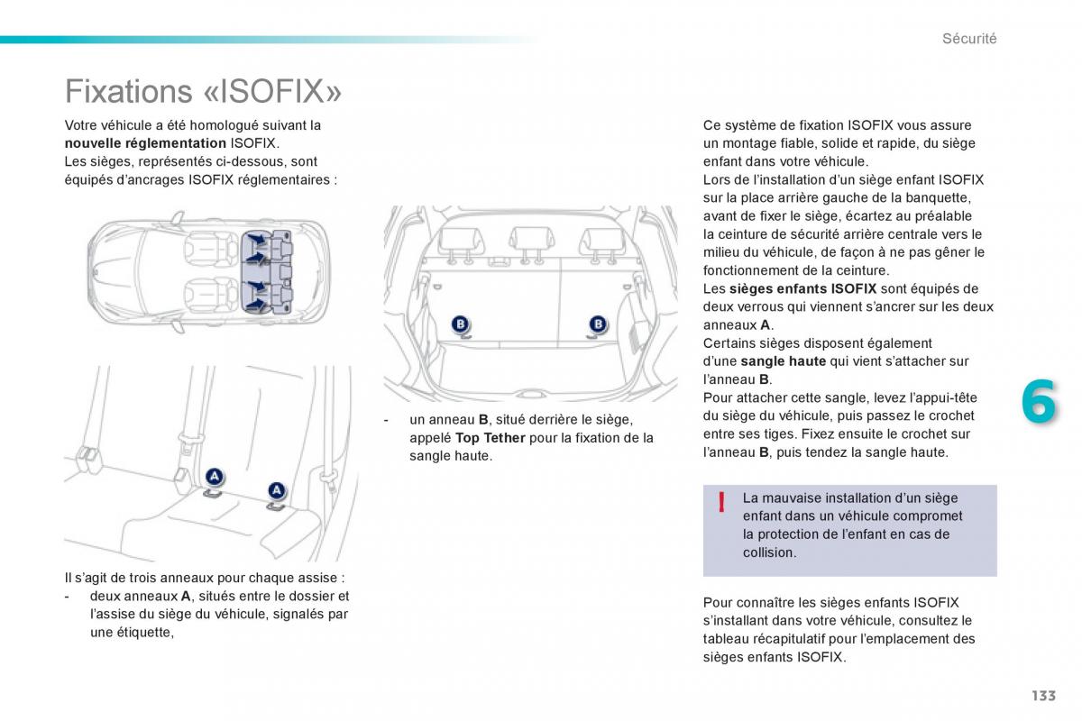 Peugeot 208 manuel du proprietaire / page 135