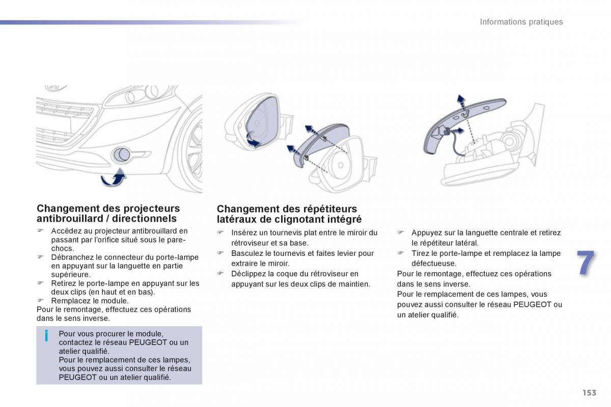 Peugeot 208 manuel du proprietaire / page 155