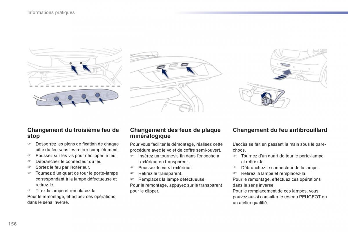 Peugeot 208 manuel du proprietaire / page 158