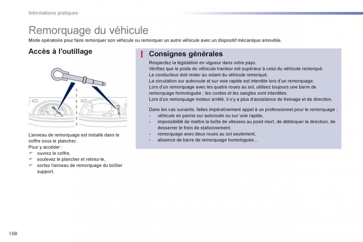 Peugeot 208 manuel du proprietaire / page 170