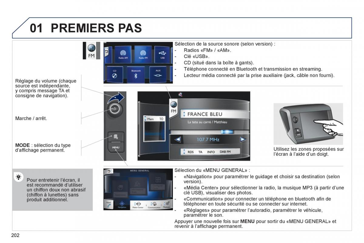 Peugeot 208 manuel du proprietaire / page 204