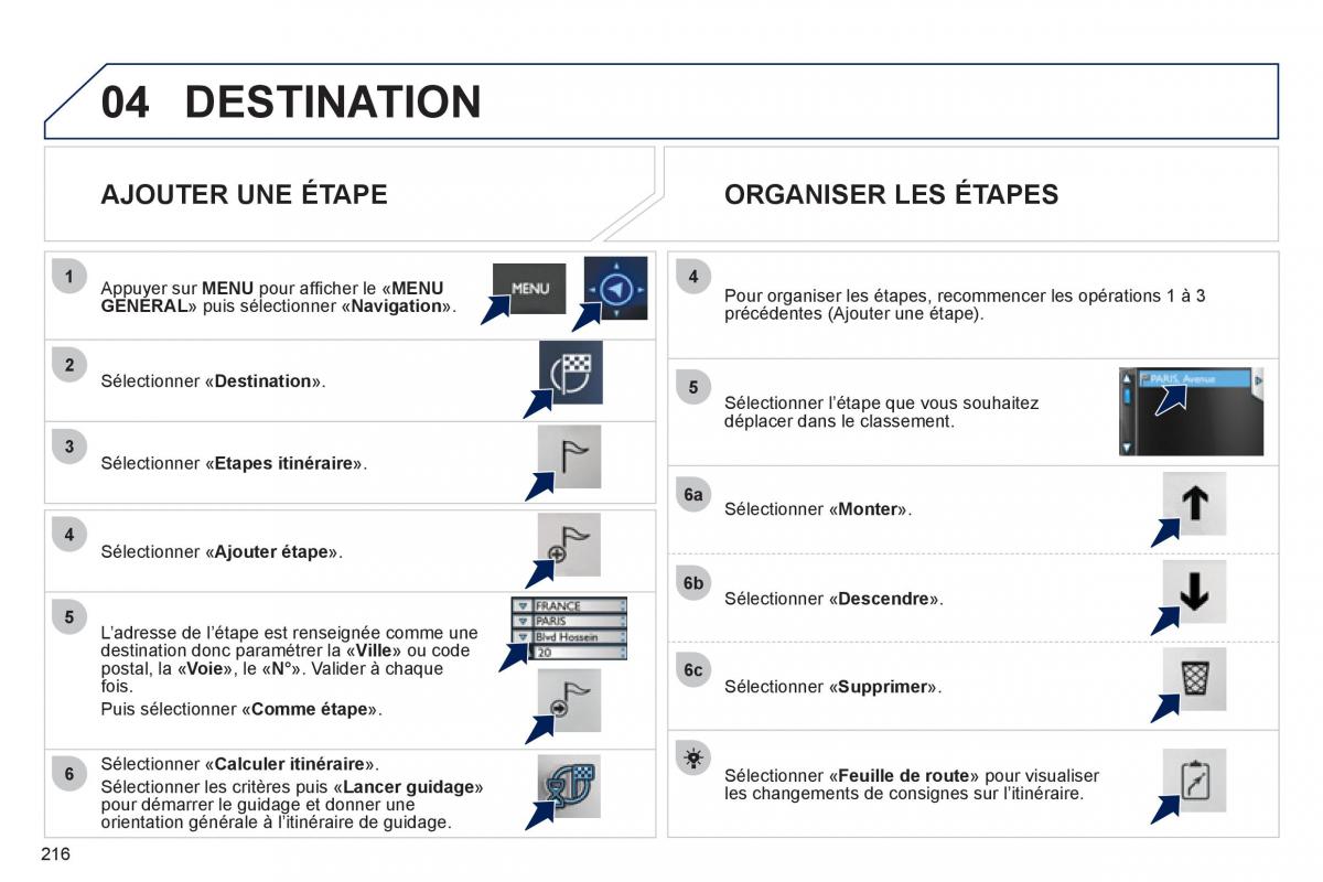 Peugeot 208 manuel du proprietaire / page 218