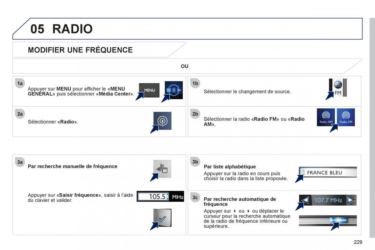 Peugeot 208 manuel du proprietaire / page 231