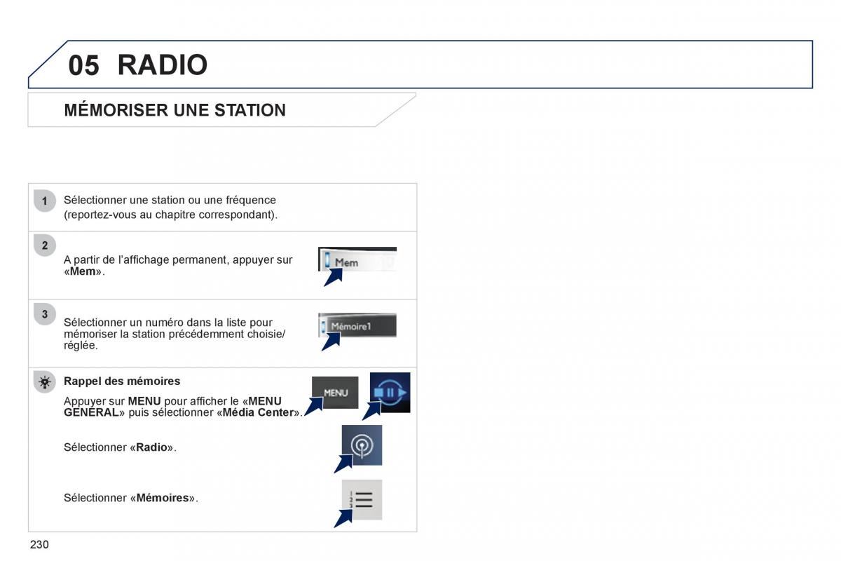 Peugeot 208 manuel du proprietaire / page 232