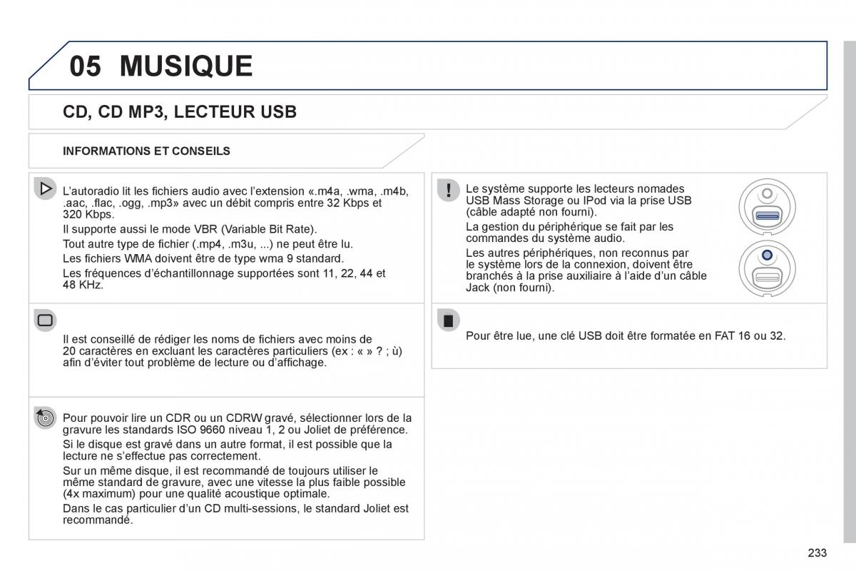 Peugeot 208 manuel du proprietaire / page 235