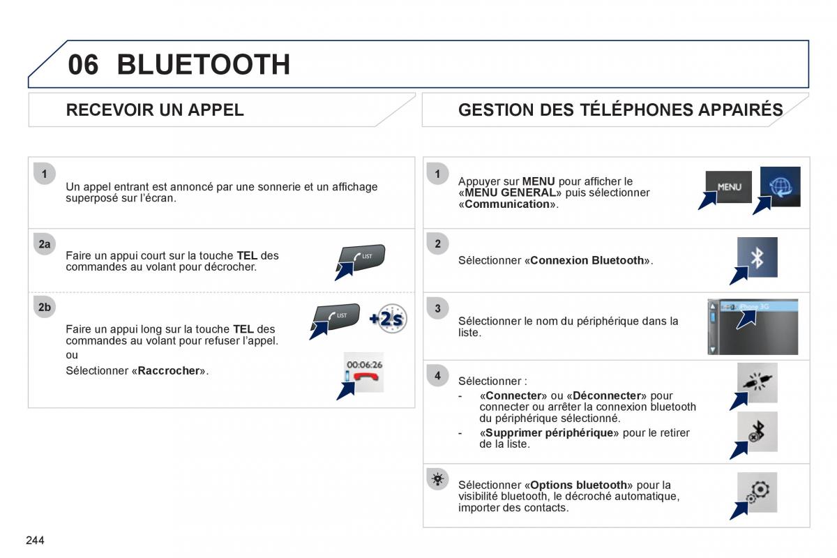 Peugeot 208 manuel du proprietaire / page 246